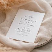 Minimalistische moderne chique script elegante bru kaart