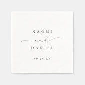 Minimalistische moderne chique script elegante bru servet (Voorkant)