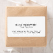 Minimalistische moderne chique zwart wit charmant etiket (Insitu)