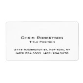 Minimalistische moderne chique zwart wit charmant etiket (Voorkant)