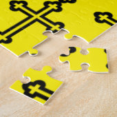 Minimalistische moderne christelijke symboolkunst legpuzzel (Zijkant)