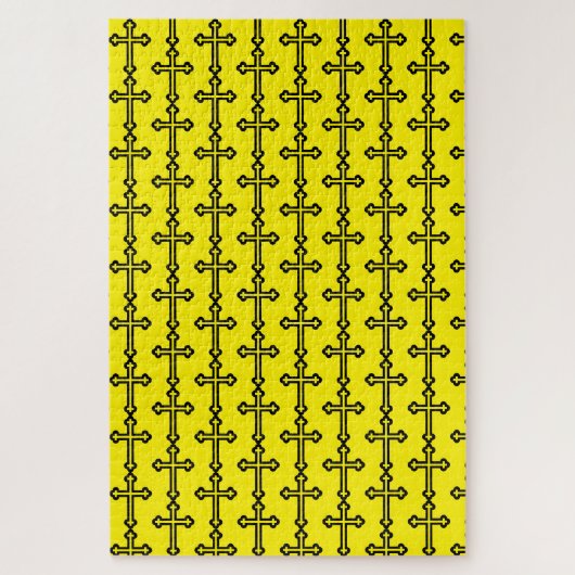 Minimalistische moderne christelijke symboolkunst legpuzzel (Verticaal)