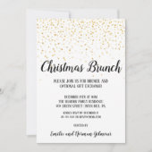 Minimalistische moderne Confetti kerstbrunch Kaart (Voorkant)