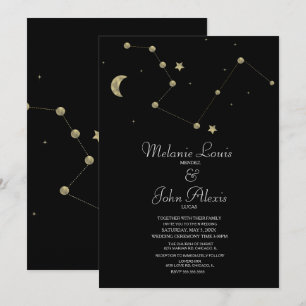 Minimalistische Moderne Constellatie Gouden Folie  Kaart