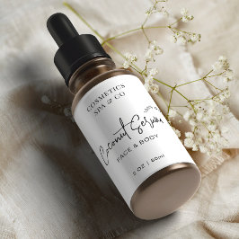 Minimalistische moderne cosmetische fles 2 oz prod etiket