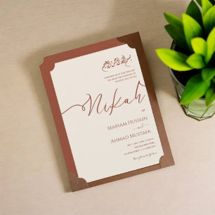 Minimalistische moderne crème terracotta islamitis kaart