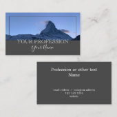 Minimalistische moderne Custom Mountain Photo Donk Visitekaartje (Voorkant / Achterkant)