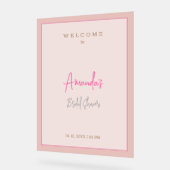 Minimalistische moderne cute bruidsbaby shower  acryl bord (Hoek)