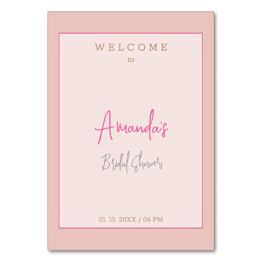 Minimalistische moderne cute bruidsfeest kaart (Voorkant)