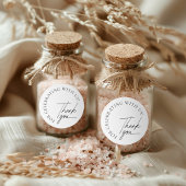 Minimalistische moderne dank u bruiloft gunst ronde sticker