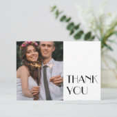 Minimalistische moderne deco Lijst foto flat dank  Bedankkaart (Staand voorkant)