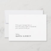 Minimalistische moderne deco Lijst foto flat dank  Bedankkaart (Achterkant)