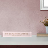 Minimalistische moderne Doctor Gold Custom Desk Naambordje