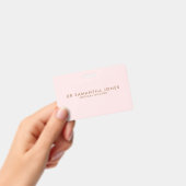 Minimalistische Moderne Dokter Professionele Roze Badge (Handheld)