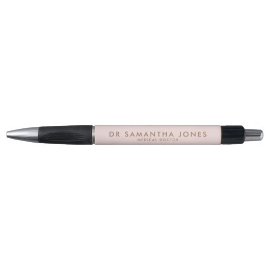 Minimalistische moderne dokter professionele roze pen (Voorkant)