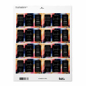 Minimalistische moderne druppelfles Productlabels Etiket (Full Sheet)