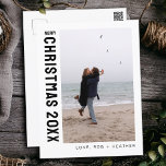 Minimalistische moderne één foto gepersonaliseerde feestdagenkaart<br><div class="desc">Introductie van onze minimalistische moderne One Photo gepersonaliseerde kerstvakantie Briefkaart, een stijlvolle en handige manier om warme vakantiegroeten naar uw geliefden te sturen. Deze briefkaarten zijn ontworpen met het oog op eenvoud en personalisatie, waardoor ze een praktische maar oprechte keuze zijn voor het vakantieseizoen. Met een enkele gekoesterde foto van...</div>