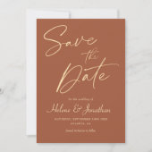 Minimalistische moderne eenvoudige Boho foto Save The Date (Voorkant)