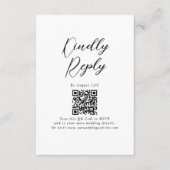 Minimalistische moderne eenvoudige bruiloft informatiekaartje (Voorkant)