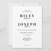 Minimalistische moderne eenvoudige bruiloft kaart (Voorkant)