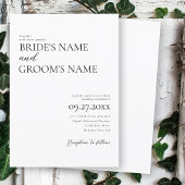 Minimalistische moderne eenvoudige bruiloft kaart