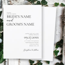 Minimalistische moderne eenvoudige bruiloft