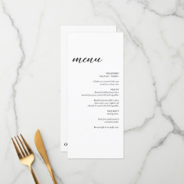 Minimalistische moderne eenvoudige bruiloft menu