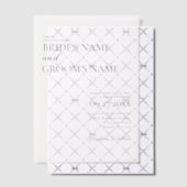 Minimalistische moderne eenvoudige bruiloft overla vellum uitnodigingen (Offset (Uitnodiging))