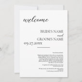 Minimalistische moderne eenvoudige bruiloft reissc (Voorkant)