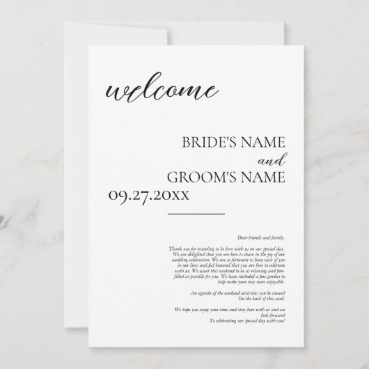 Minimalistische moderne eenvoudige bruiloft reissc (Voorkant)