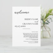 Minimalistische moderne eenvoudige bruiloft reissc (Staand voorkant)