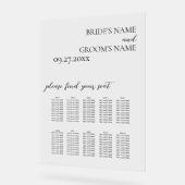 Minimalistische moderne eenvoudige bruiloft zitkaa acryl bord (Hoek)