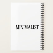 Minimalistische moderne eenvoudige chique elegante notitieboek (Achterkant)