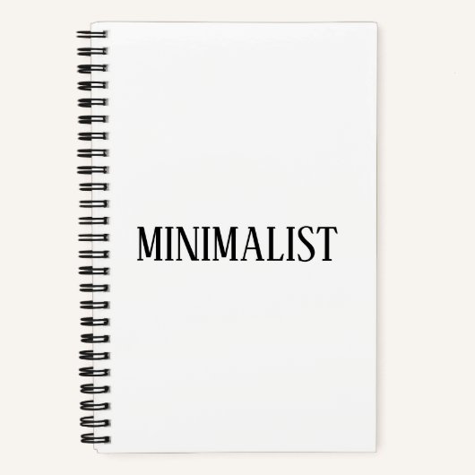 Minimalistische moderne eenvoudige chique elegante notitieboek (Voorkant)