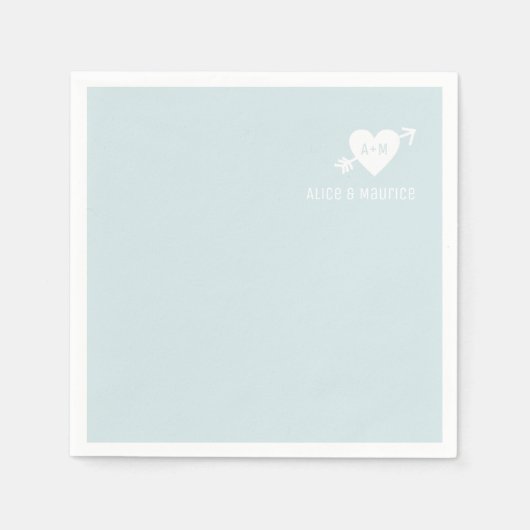 Minimalistische moderne eenvoudige elegante blauwe servet (Voorkant)