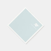 Minimalistische moderne eenvoudige elegante blauwe servet (Hoek)