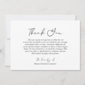 Minimalistische moderne eenvoudige formele elegant bedankkaart (Voorkant)