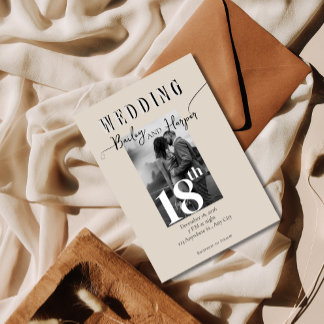 Minimalistische Moderne Eenvoudige Foto Huwelijksu Kaart