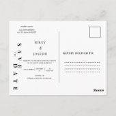 Minimalistische moderne eenvoudige foto opslaan de briefkaart (Achterkant)