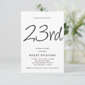 Minimalistische moderne eenvoudige kalligrafie 23s kaart (Staand voorkant)