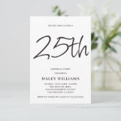 Minimalistische moderne eenvoudige kalligrafie 25e kaart (Staand voorkant)