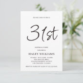 Minimalistische moderne eenvoudige kalligrafie 31s kaart (Staand voorkant)