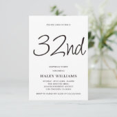 Minimalistische moderne eenvoudige kalligrafie 32e kaart (Staand voorkant)