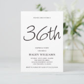 Minimalistische moderne eenvoudige kalligrafie 36s kaart (Staand voorkant)