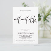 Minimalistische moderne eenvoudige kalligrafie 44e kaart (Staand voorkant)