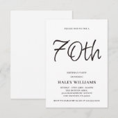 Minimalistische moderne eenvoudige kalligrafie 70s kaart (Voorkant / Achterkant)