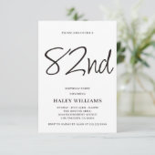 Minimalistische moderne eenvoudige kalligrafie 82e kaart (Staand voorkant)