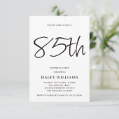 Minimalistische moderne eenvoudige kalligrafie 85s kaart (Staand voorkant)