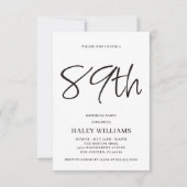 Minimalistische moderne eenvoudige kalligrafie 89s kaart (Voorkant)