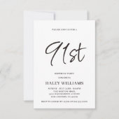 Minimalistische moderne eenvoudige kalligrafie 91s kaart (Voorkant)